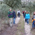 Los participantes, durante el recorrido.
