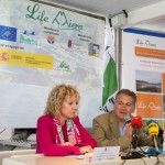 Eva Díaz Tezanos y Carlos Sánchez, durante la rueda de prensa