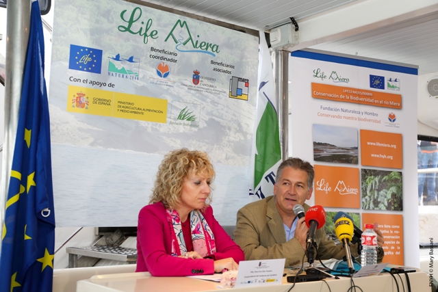 Eva Díaz Tezanos y Carlos Sánchez, durante la rueda de prensa