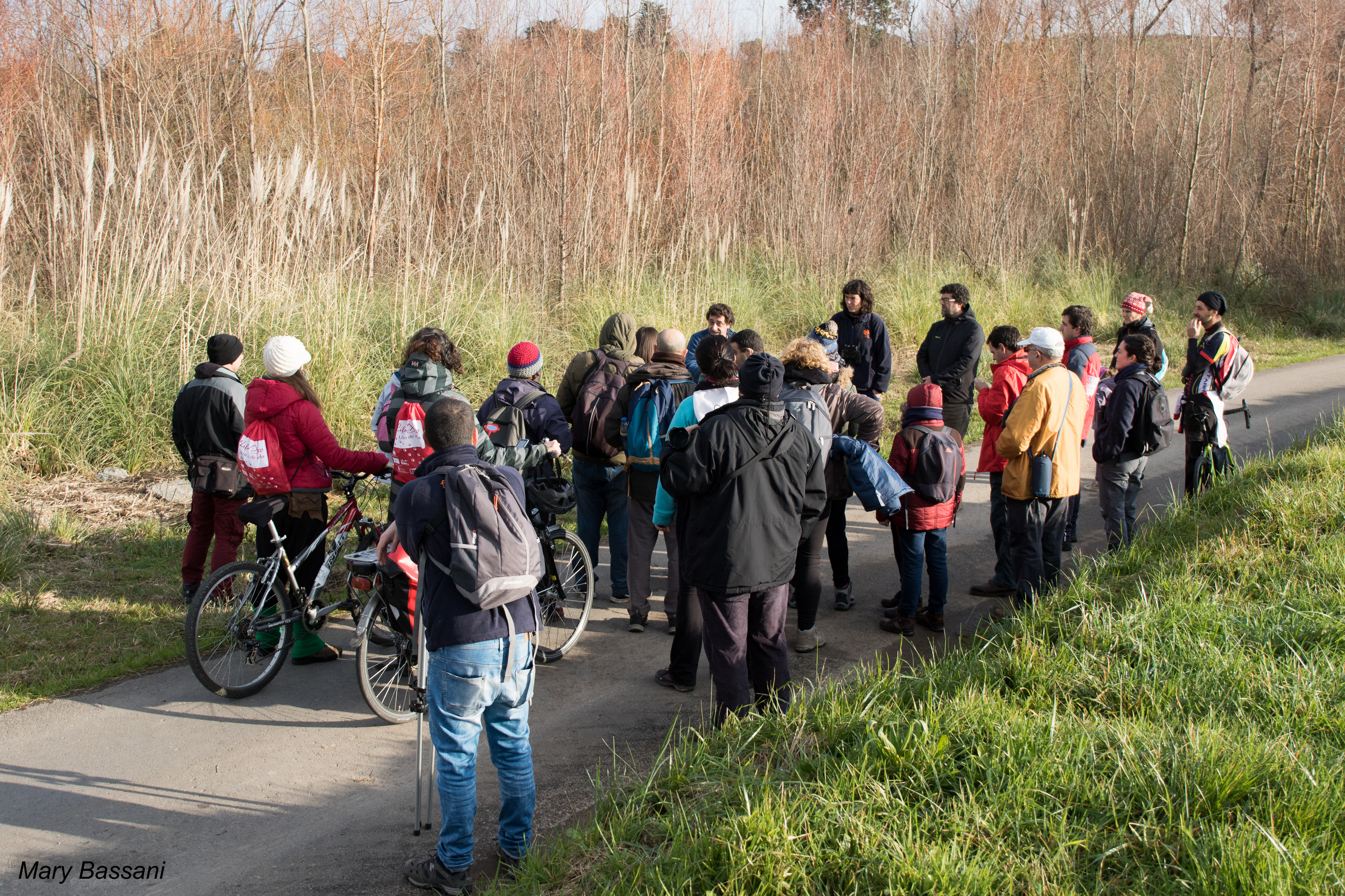 El grupo de los participantes en la ruta