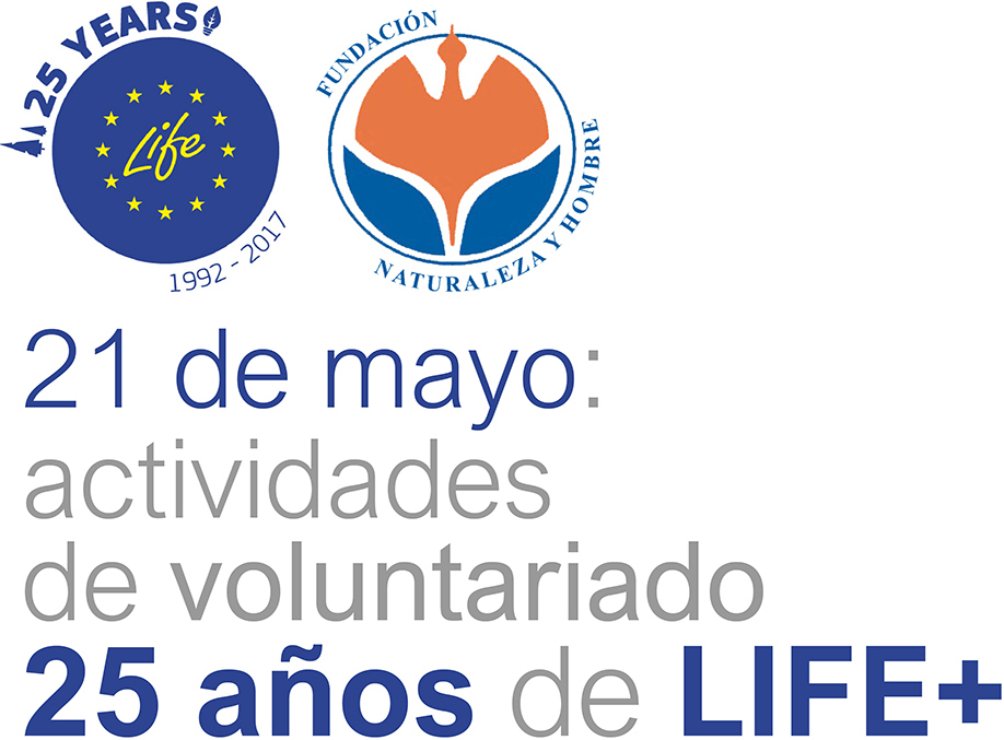 Cabecera del cartel para las actividades de voluntariado por los 25 años de LIFE