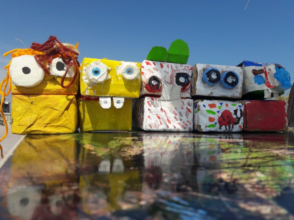Marionetas fabricadas en el Taller de Reciclaje Infantil.